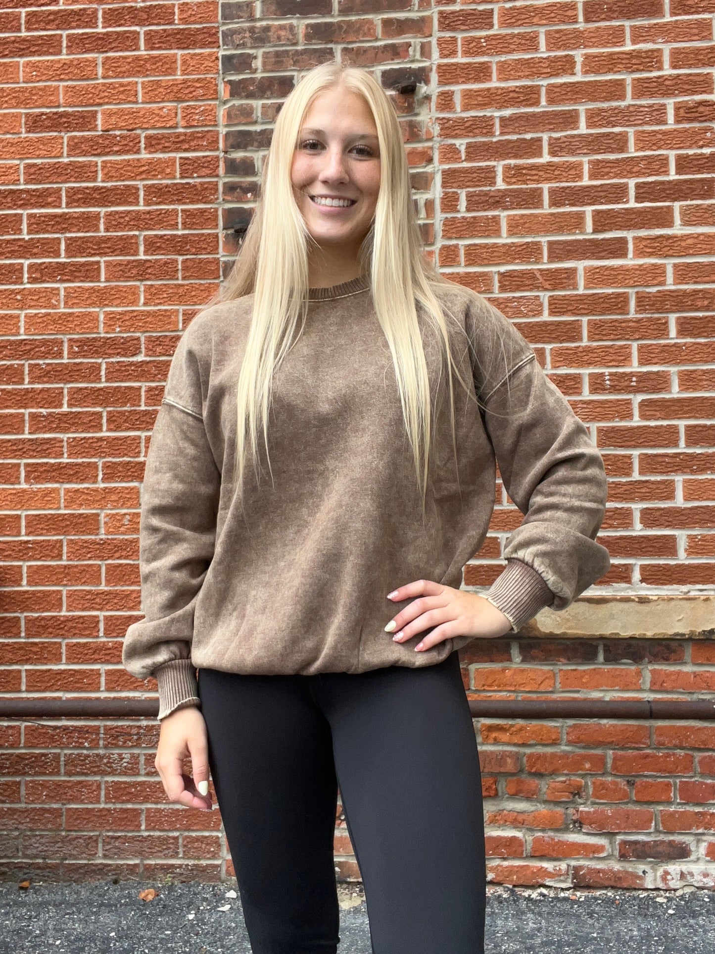 BEST SELLER! Mineral Wash Oversized Pullover Sweatshirt