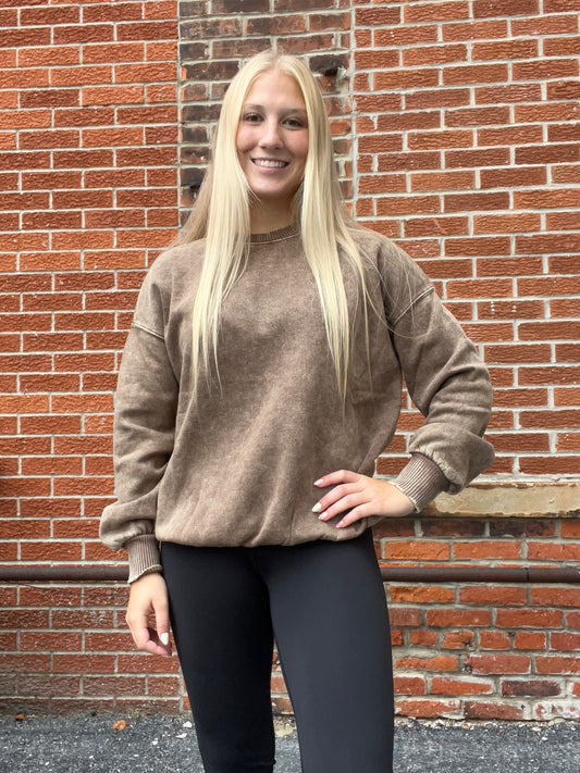 BEST SELLER! Mineral Wash Oversized Pullover Sweatshirt