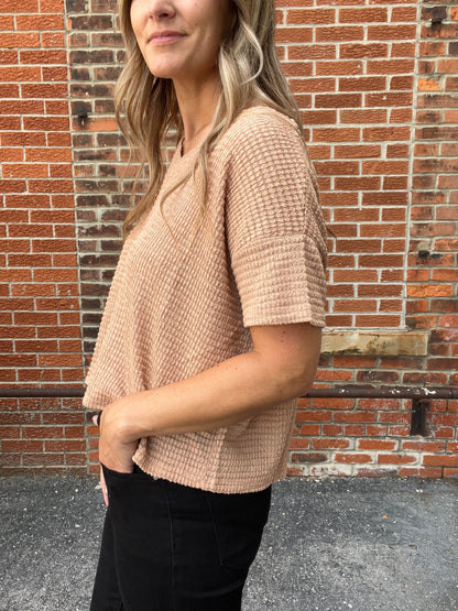 The Hazee Waffle Knit Top