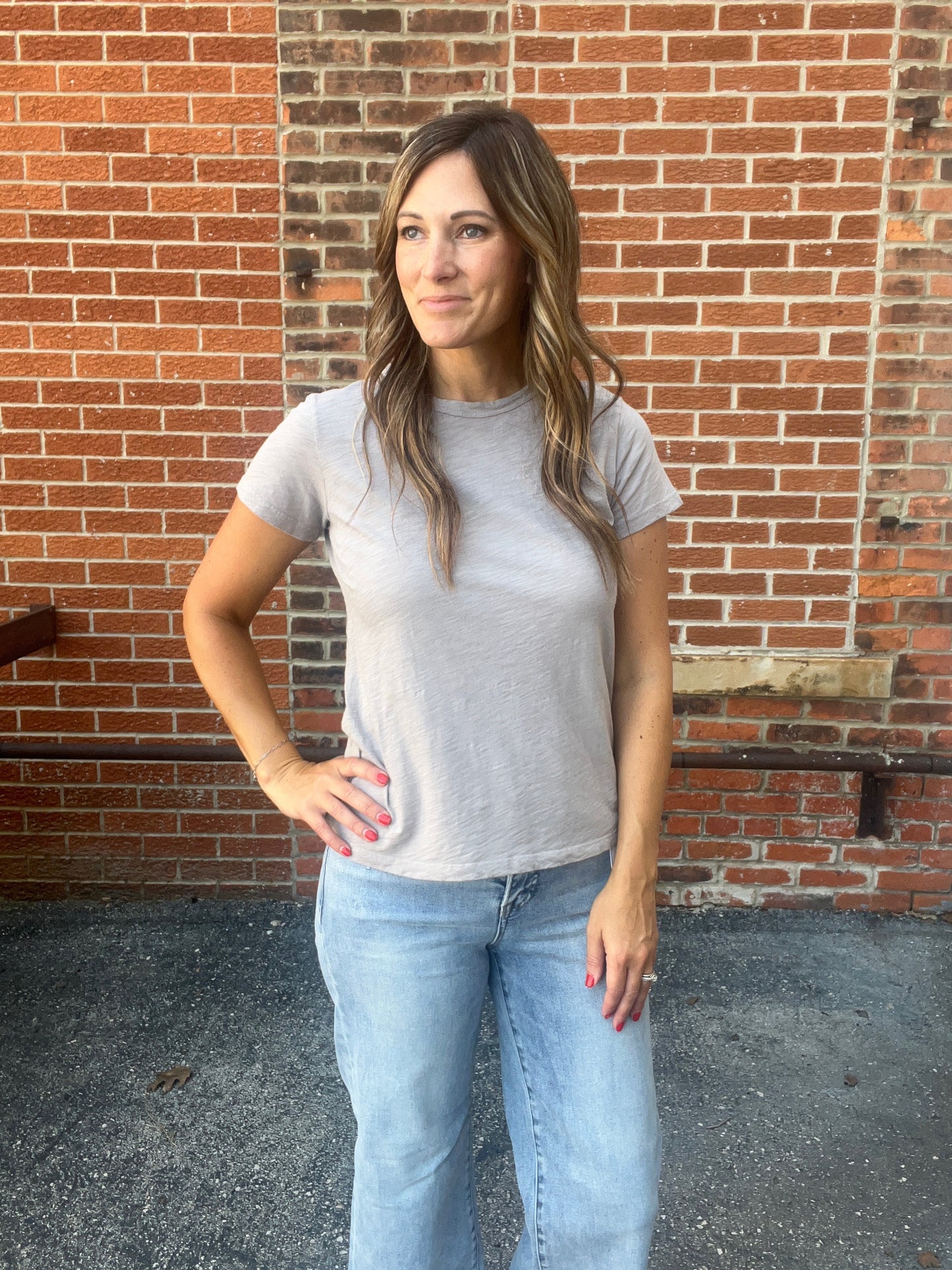 The Skyler Slub Short Sleeve Top