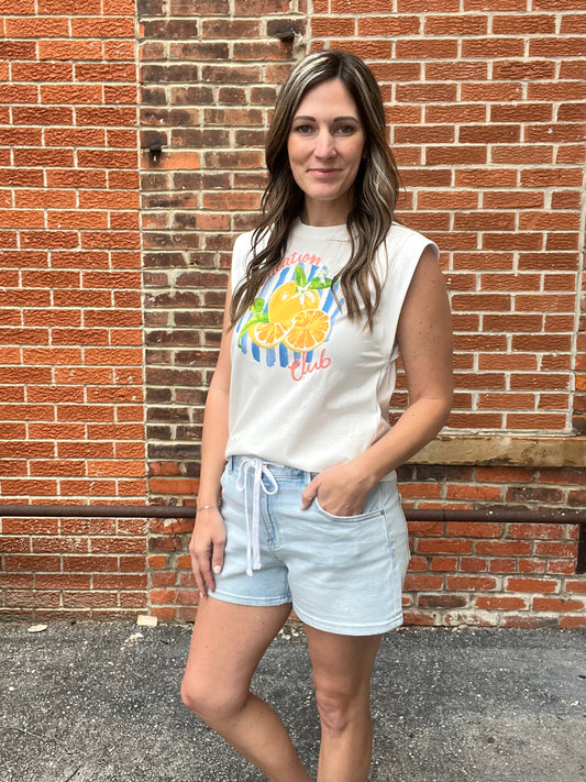 The Sienna Vacation Club Embroidered Tank Top