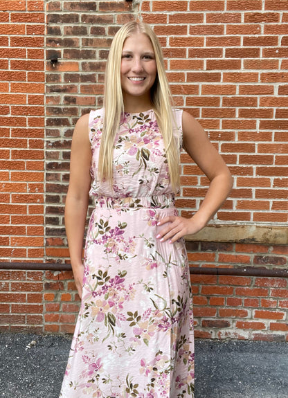 The Caden Sleeveless Floral Crop Top