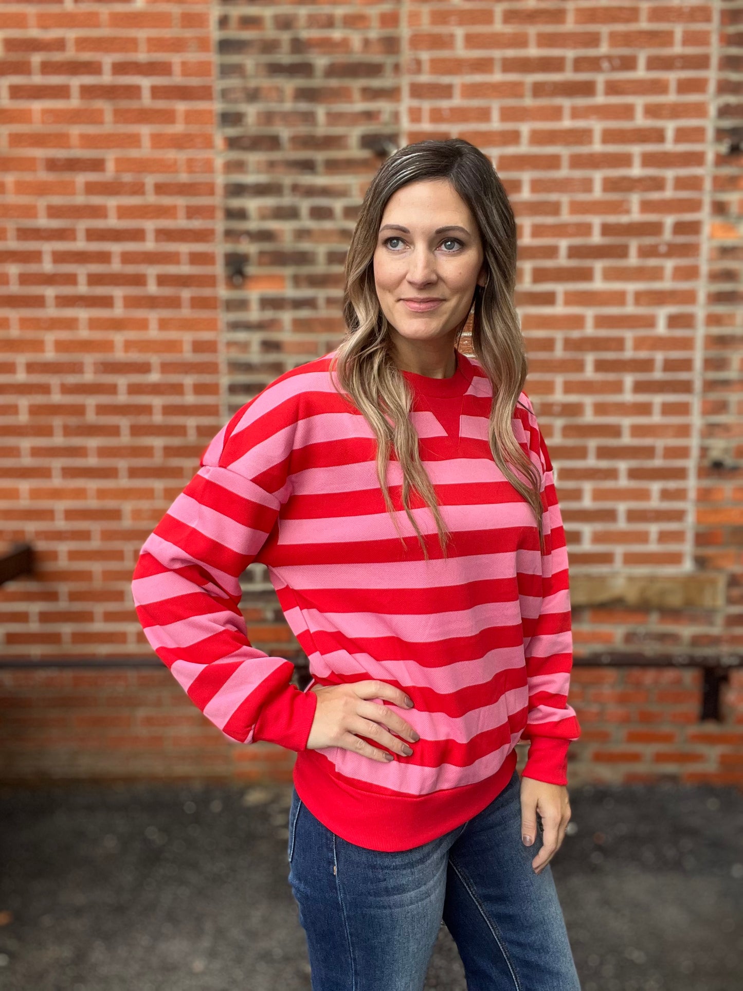 The Addyston Striped Pullover Crewneck