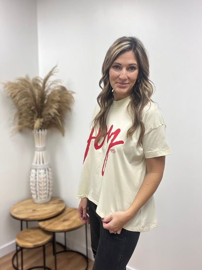 Next Level Joy Hi Low Graphic Tee