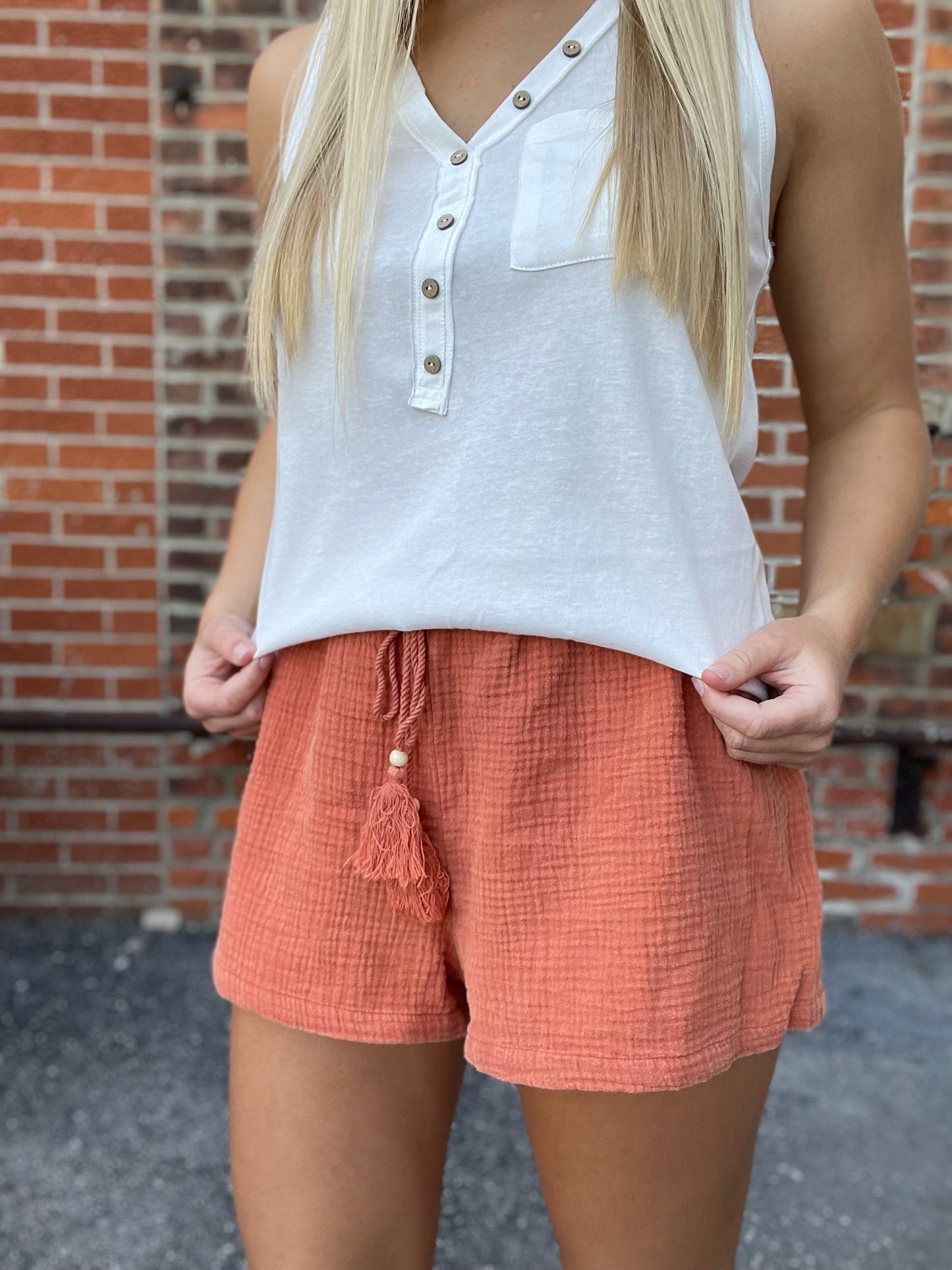 The Clayton Clay Cotton Gauze Shorts