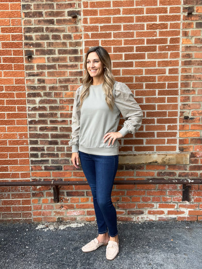 The Thena Sage Pullover Top