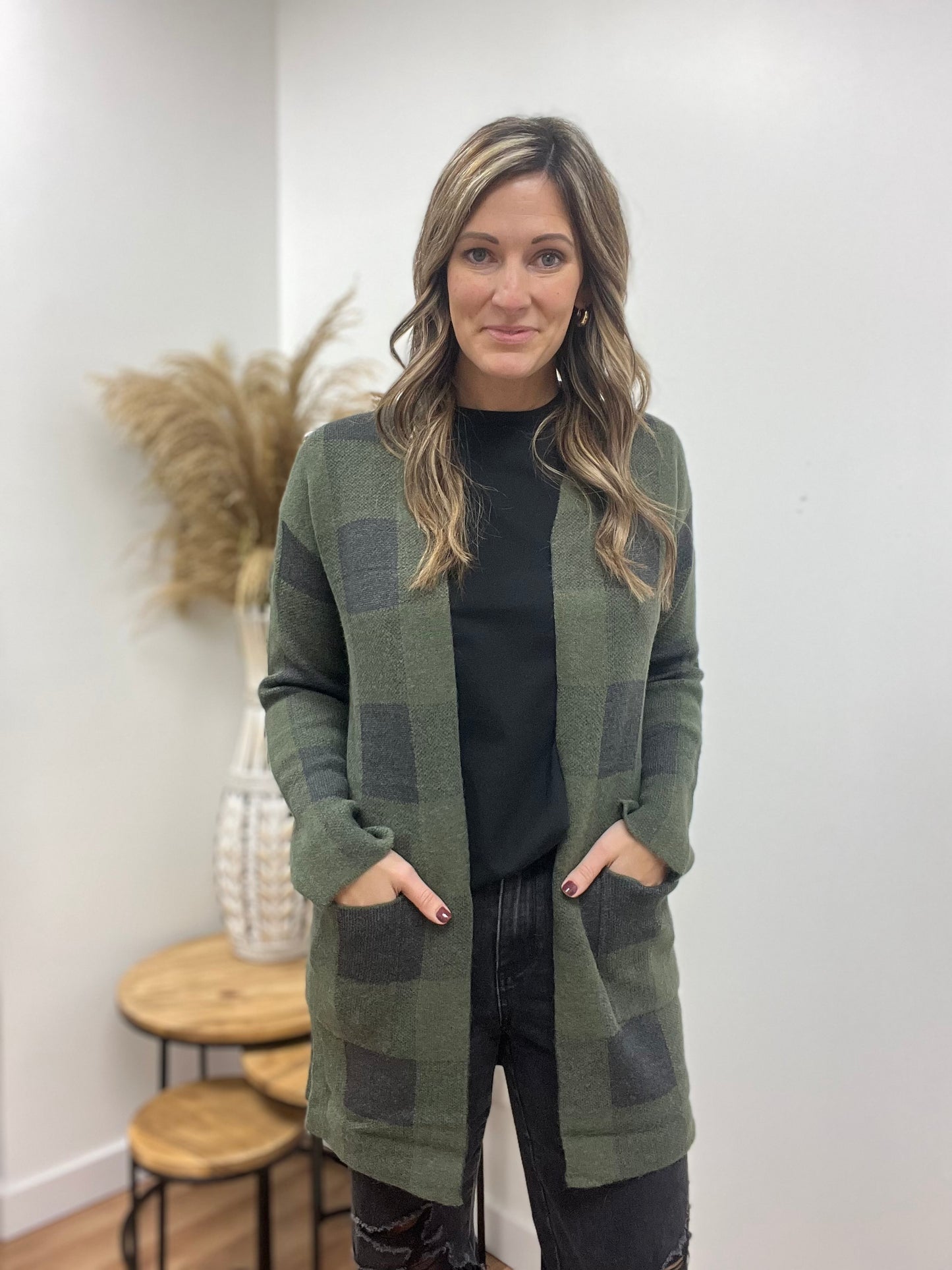 The Oaklynn Open Jacquard Sweater Cardigan