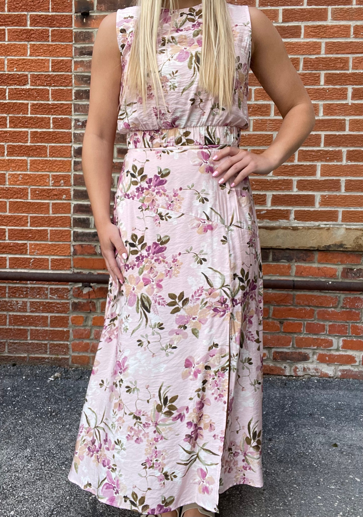 The Garden Valley Floral Midi Skirt