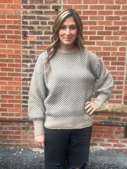 The Rhettlee Jacquard Crew Neck Sweater