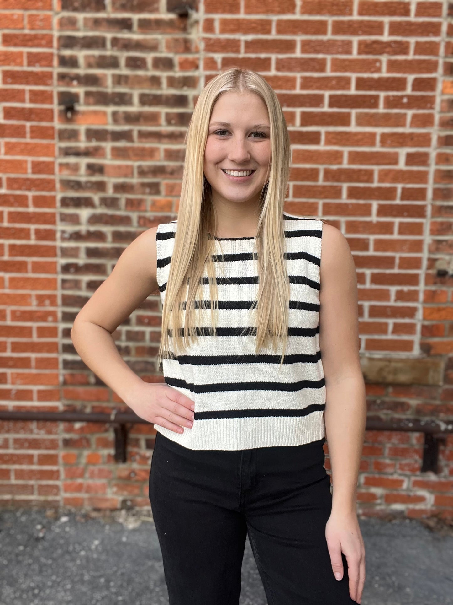 The Ryder Striped Tie Back Tank