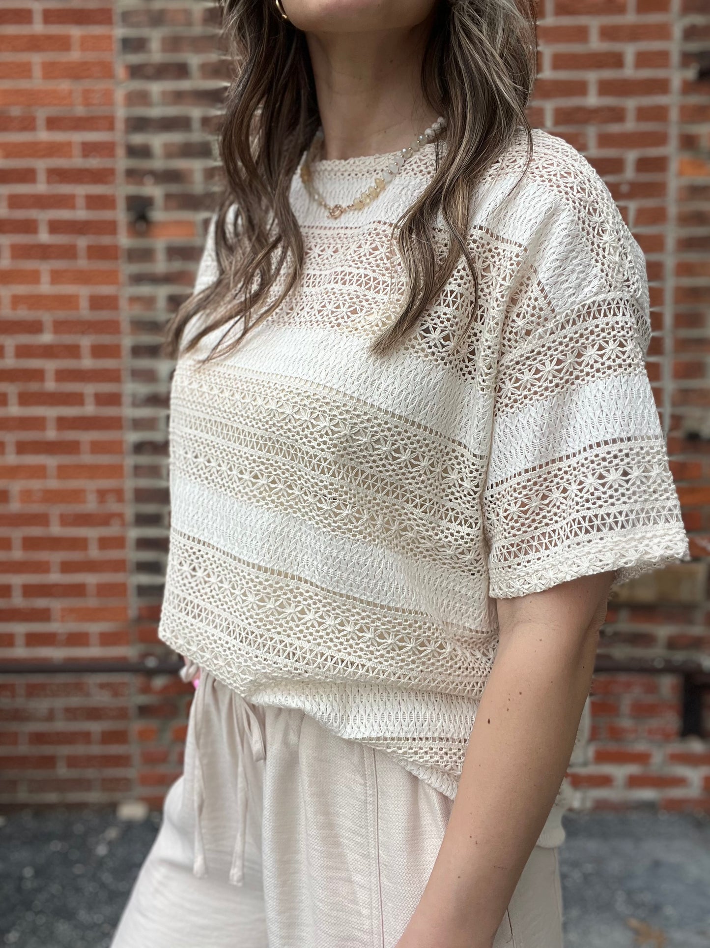 The Sorella Crochet Summer Knit Top