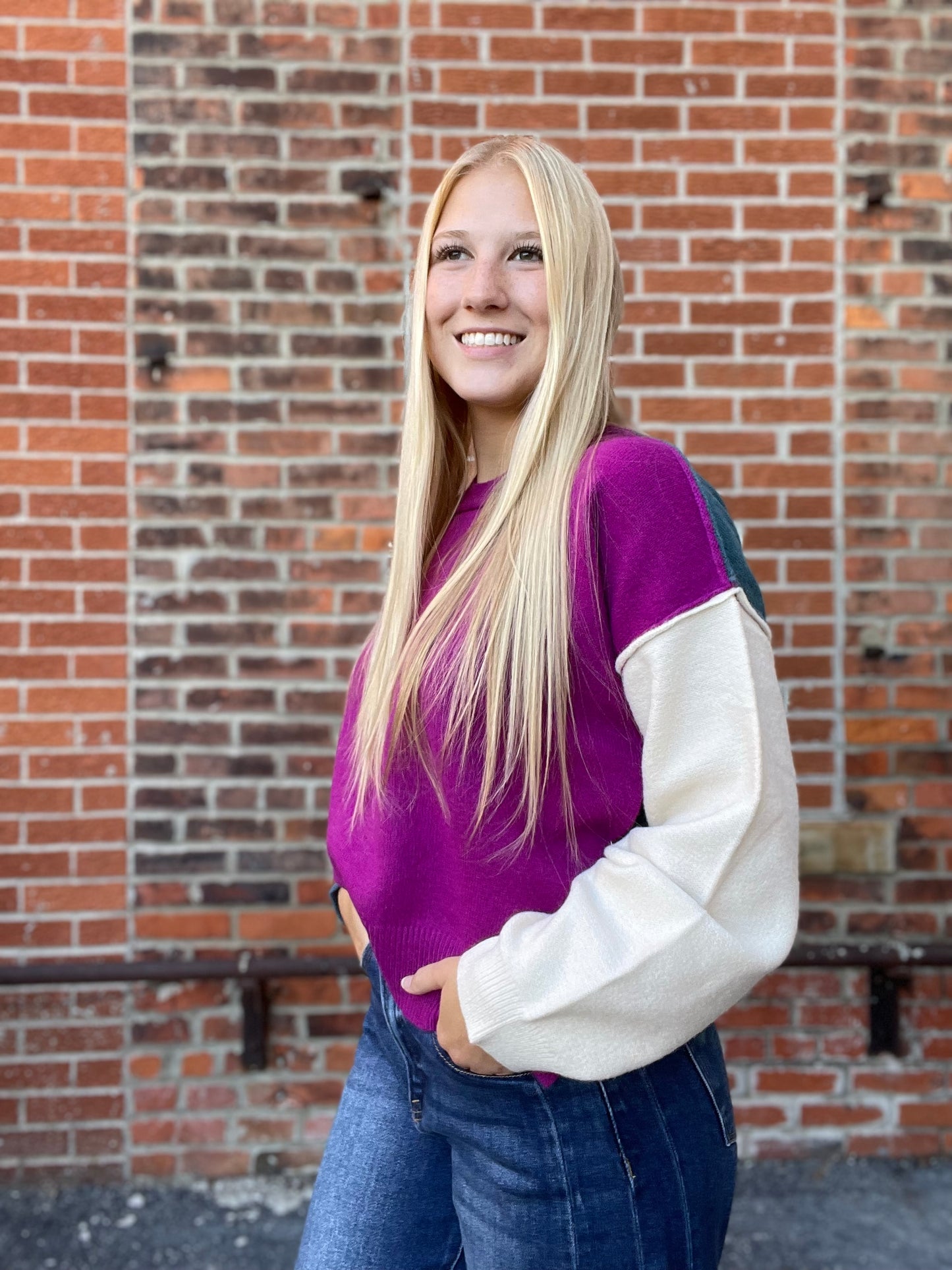 The Nala Multi Color Long Sleeve Sweater