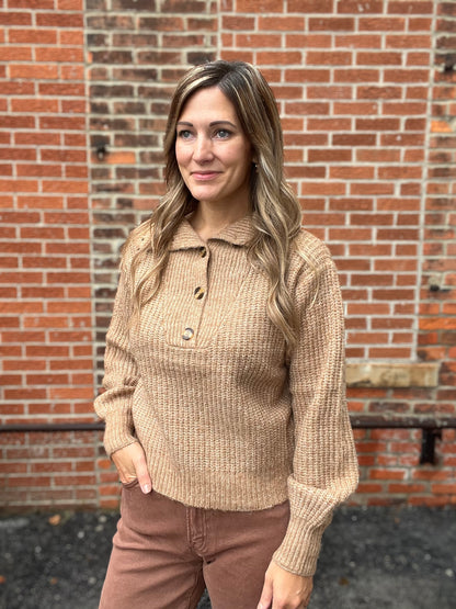 The Maxlum Pullover Button Collar Sweater