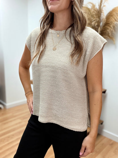 The Kasen Sleeveless Drop Shoulder Top