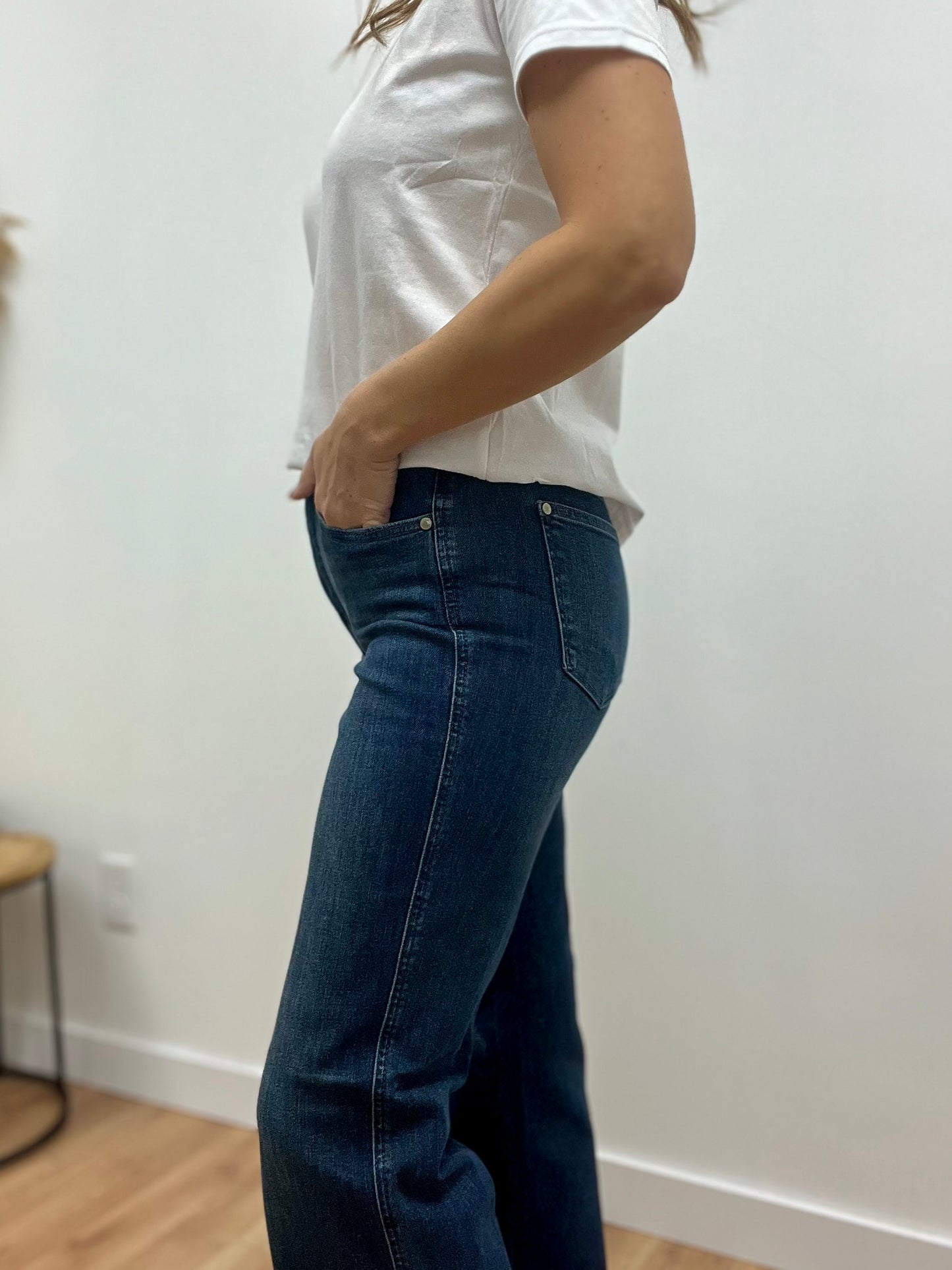 The Maralow Dark Wash Classic Straight Leg Jeans