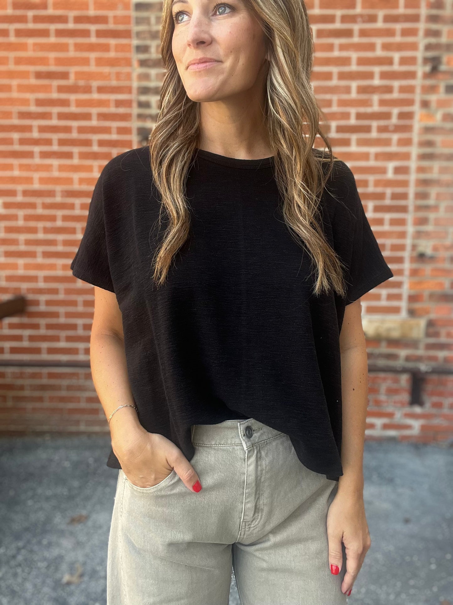 The Hollon oversized Slubbed Top