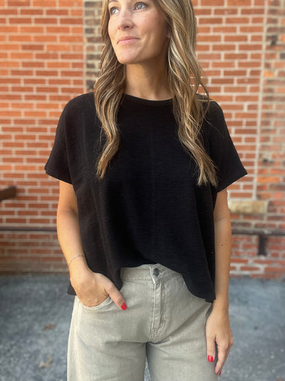 The Hollon oversized Slubbed Top
