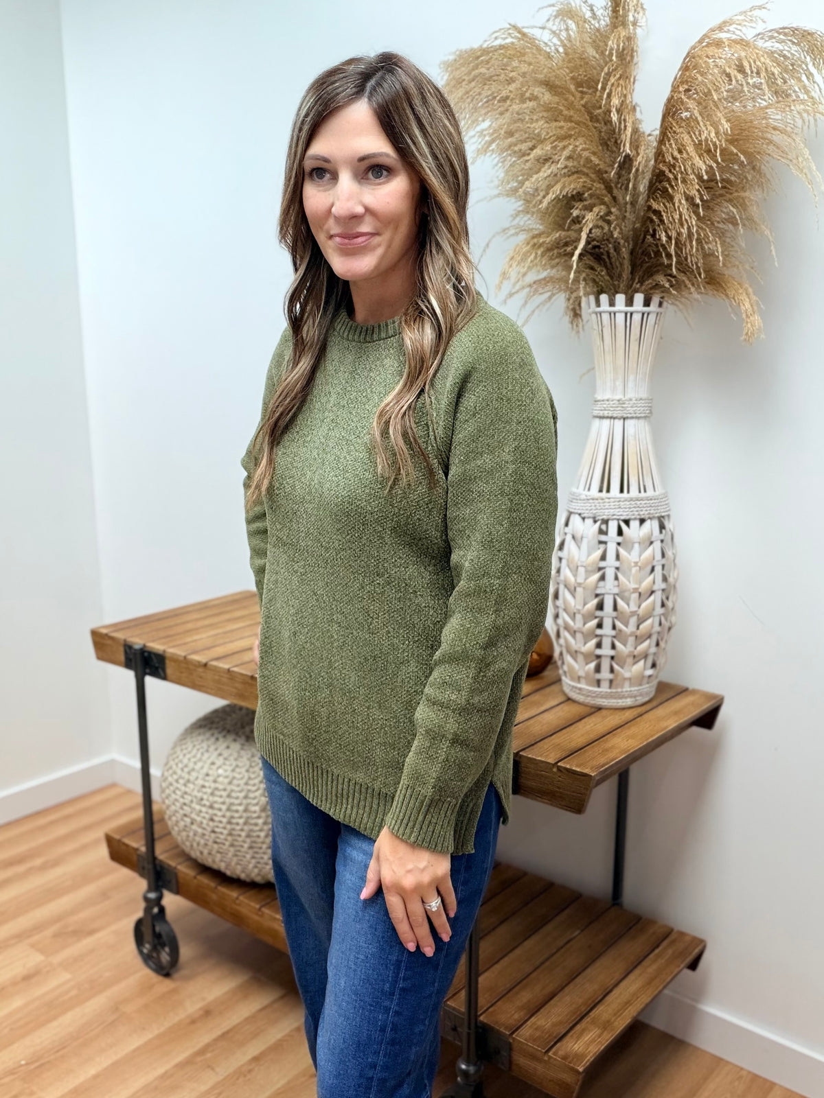 The Michaela Chenille Raglan Sweater