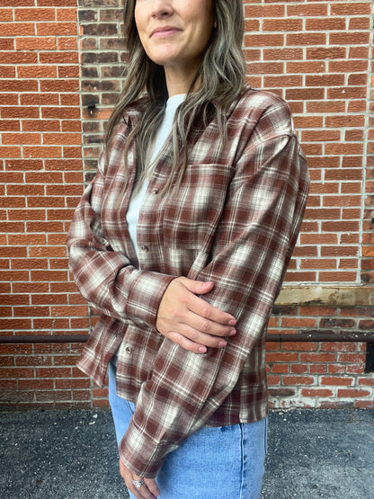 The Beau Rust Plaid Flannel