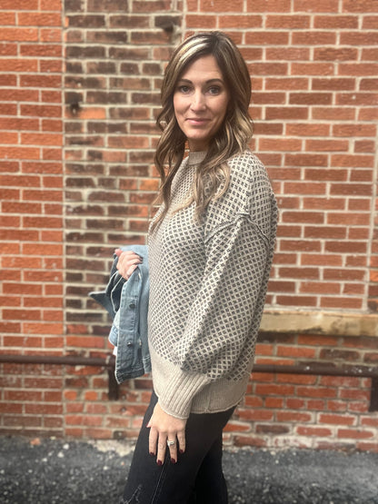 The Rhettlee Jacquard Crew Neck Sweater