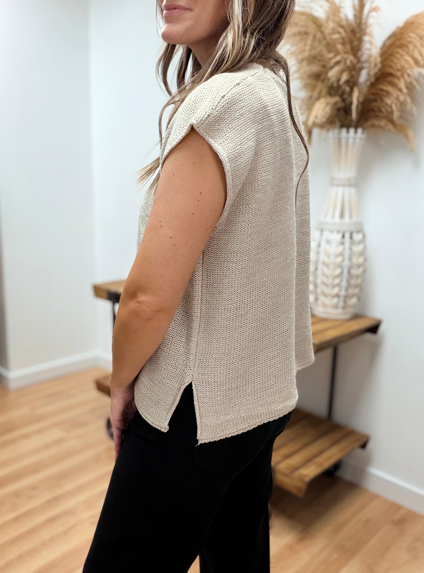 The Kasen Sleeveless Drop Shoulder Top