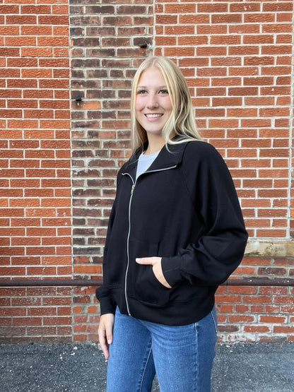 The Jackson Black Full Zip Jacket