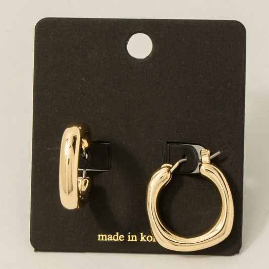 Smooth Huggie Hoops