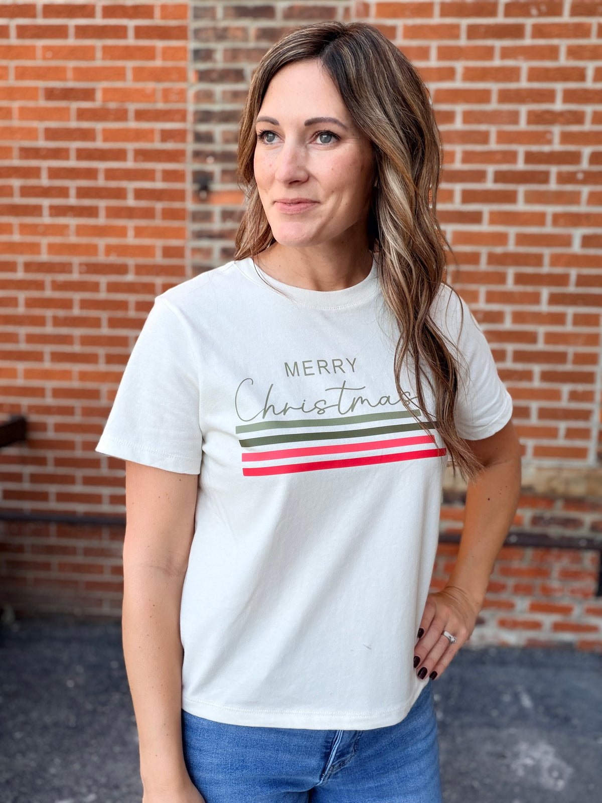 Retro Merry Christmas Cropped Tee