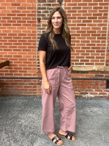 The Amara Elastic Waisted Wide Leg Pants