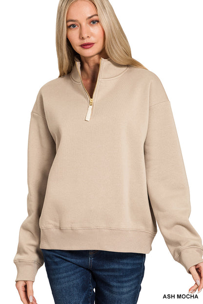 The Talli Quarter Zip Fleece Sweatshirt