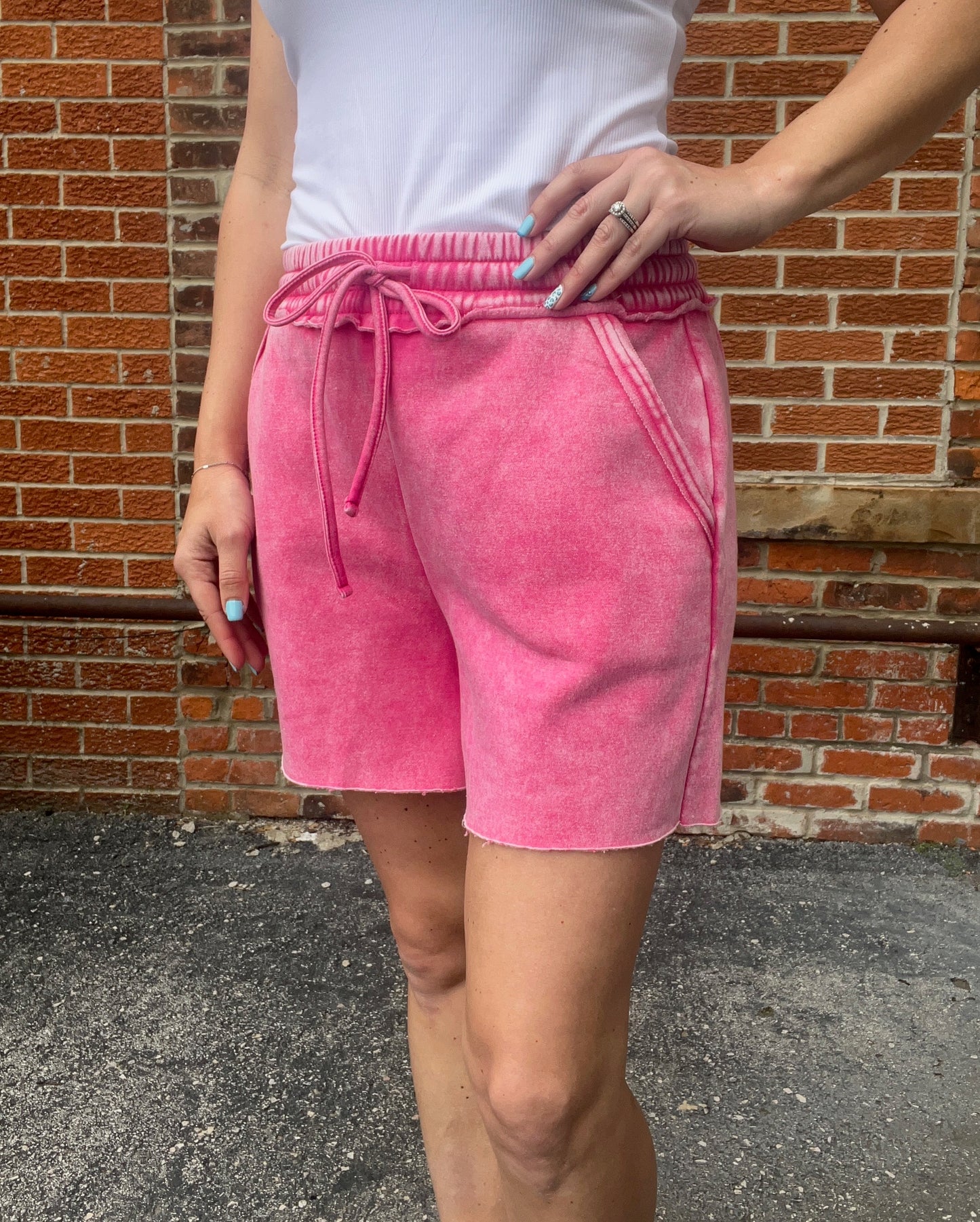 The Raylen Pink Cozy Shorts