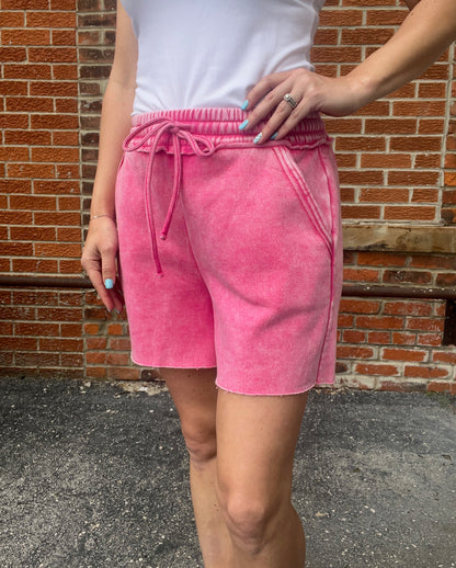 The Raylen Pink Cozy Shorts