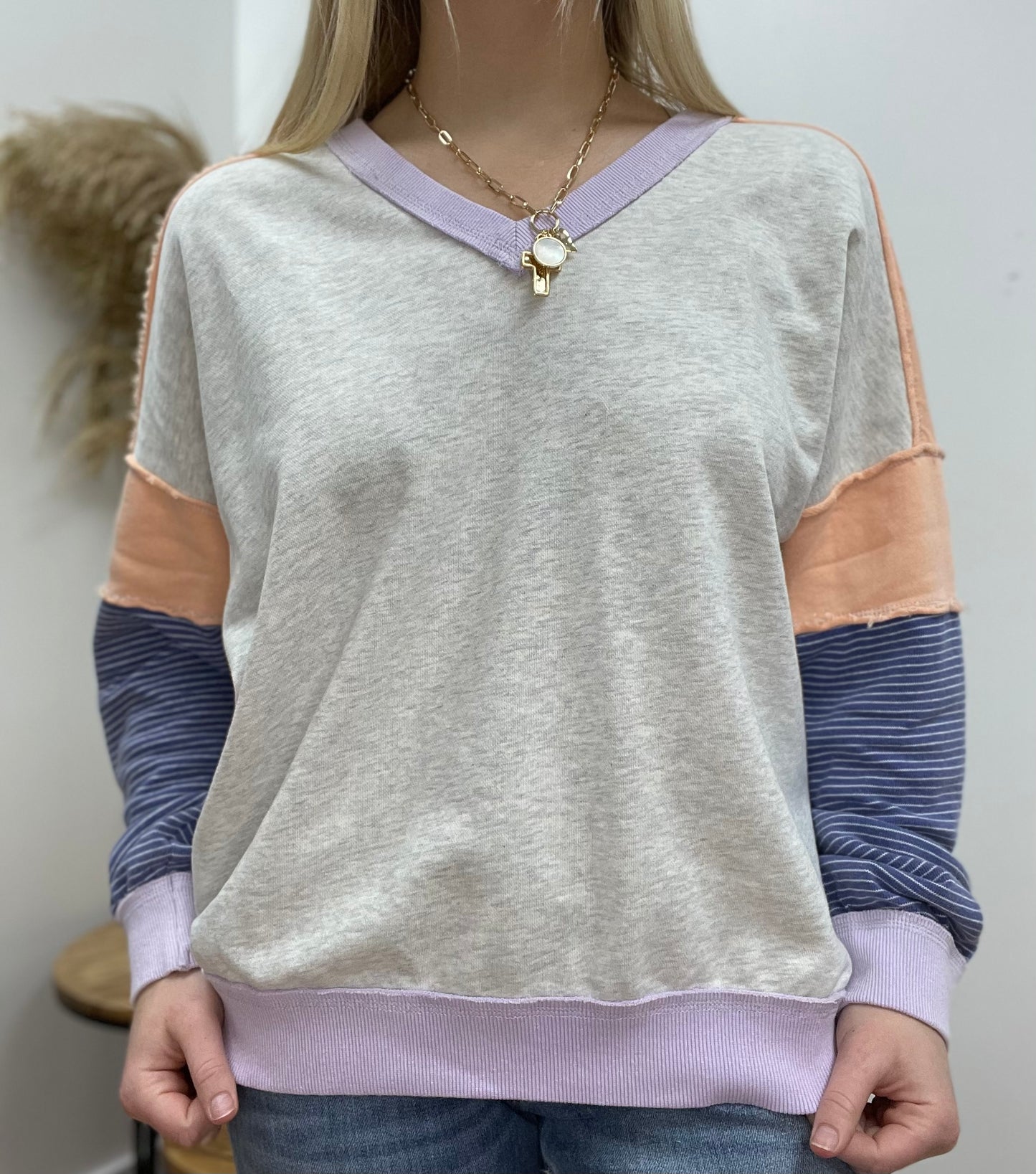 The Arlo Color Mixed Mineral Wash Top