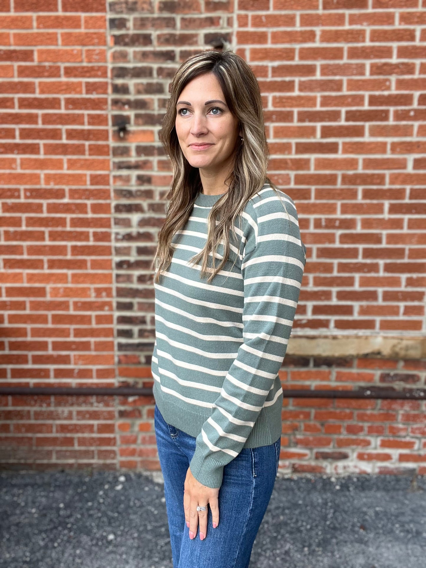 The Baylor Dusty Jade Sweater