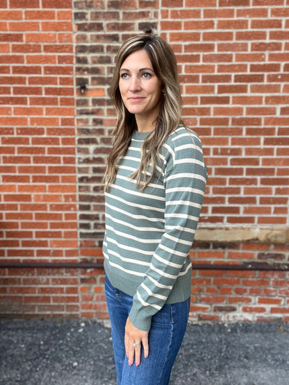 The Baylor Dusty Jade Sweater