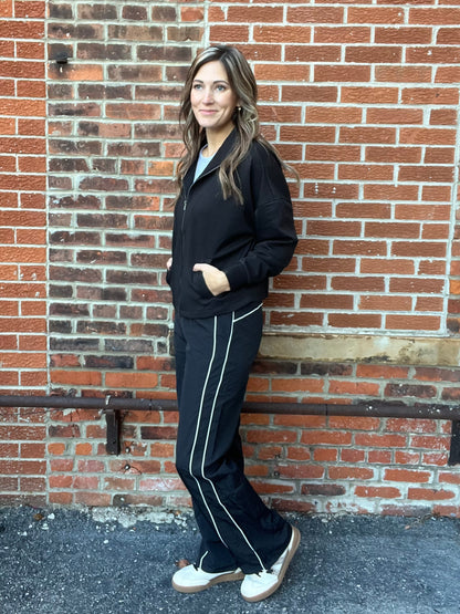 The Kyrie Trendy Black Track Pants