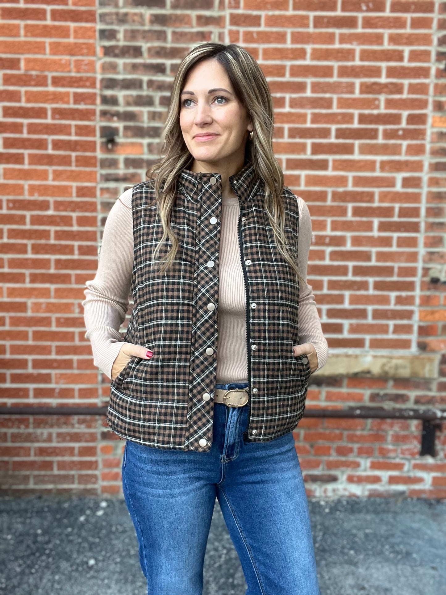The Bolton Plaid Puffer Vest