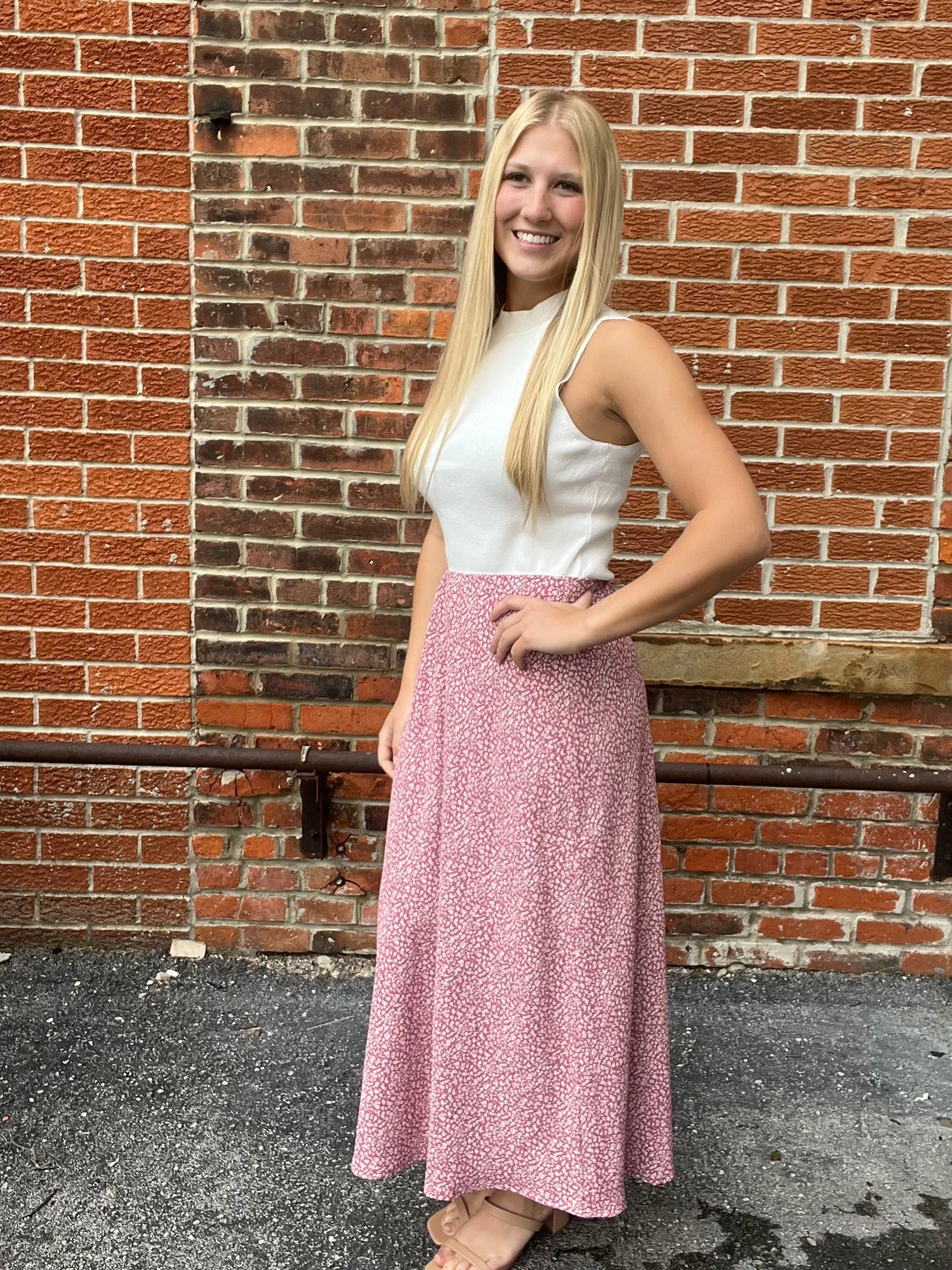 The Mavie Midi Floral skirt