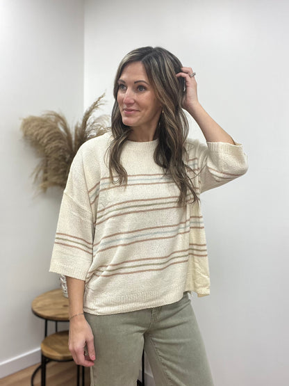 The Ryleigh Three Quarter Sleeve Sweater