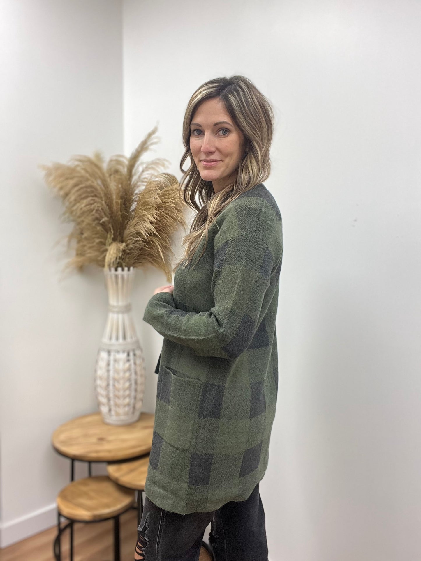 The Oaklynn Open Jacquard Sweater Cardigan