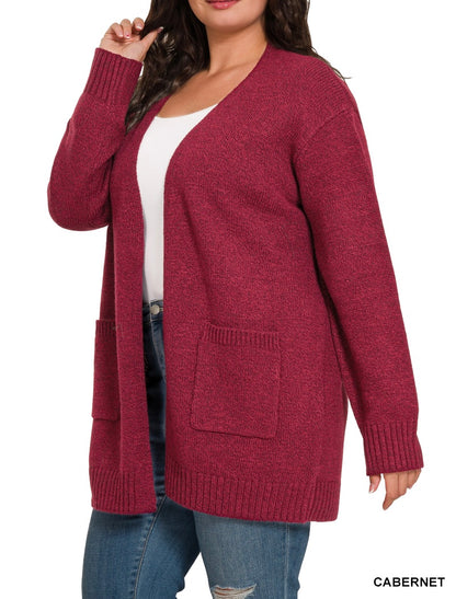 The Curvy Lenna Midi Open Front Cardigan