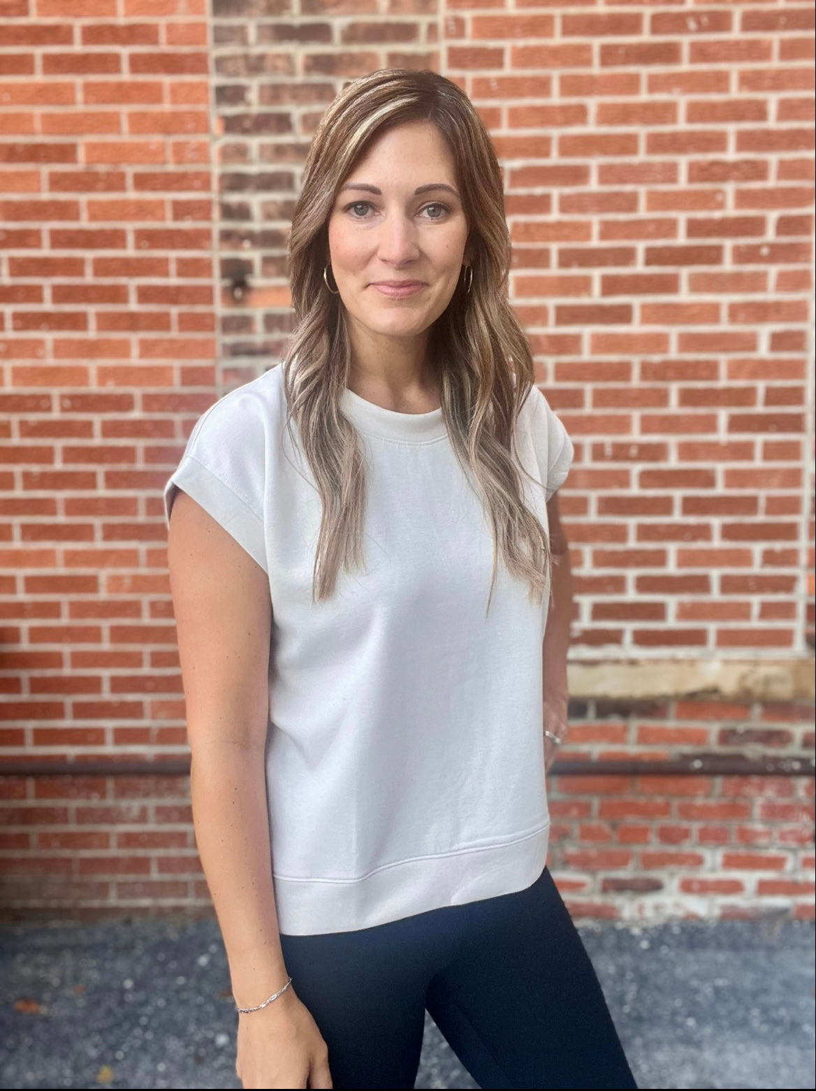 The Saylor Scuba Short Sleeve Top