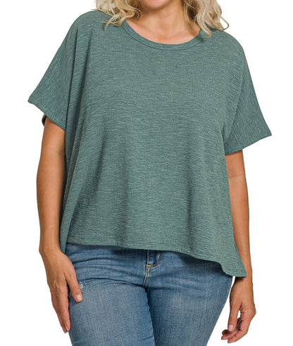 The Rockford Oversized Slub Curvy Top