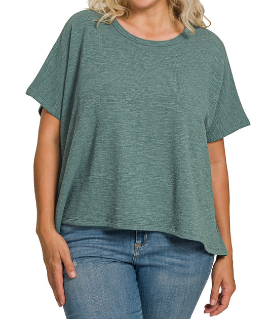 The Rockford Oversized Slub Curvy Top