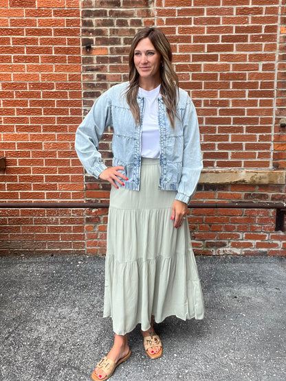 The Maven Tiered Maxi Shirt