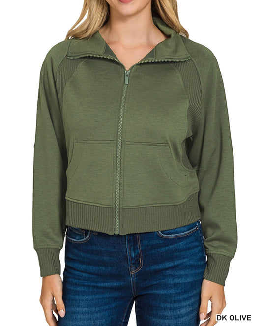 The Gianna Zip Up Scuba Jacket