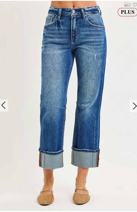 The Lena High Rise Curvy Straight Leg Jeans