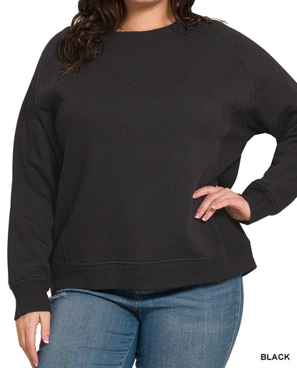 The Finny Curvy Ribbed Side Sweatshirts