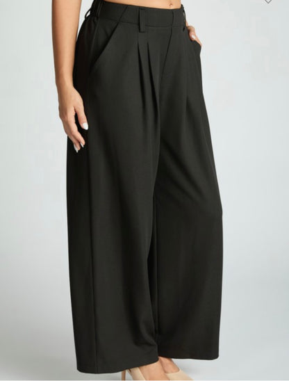 The Olsan Wide Leg Micro Waffle Textured Pants