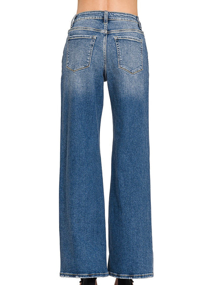 The Macey High Waisted Straight Wide Leg Jeans